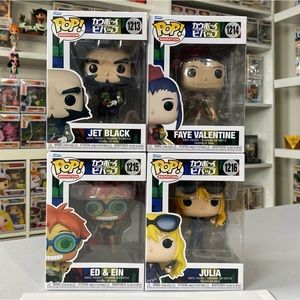 Cowboy Bebop Funko Pop Bundle - Jet, Faye, Julia, Ed & Ein